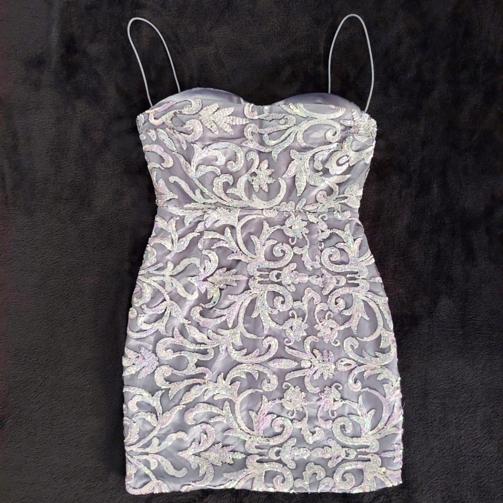 Litmus Sequin Evening Mini Dress